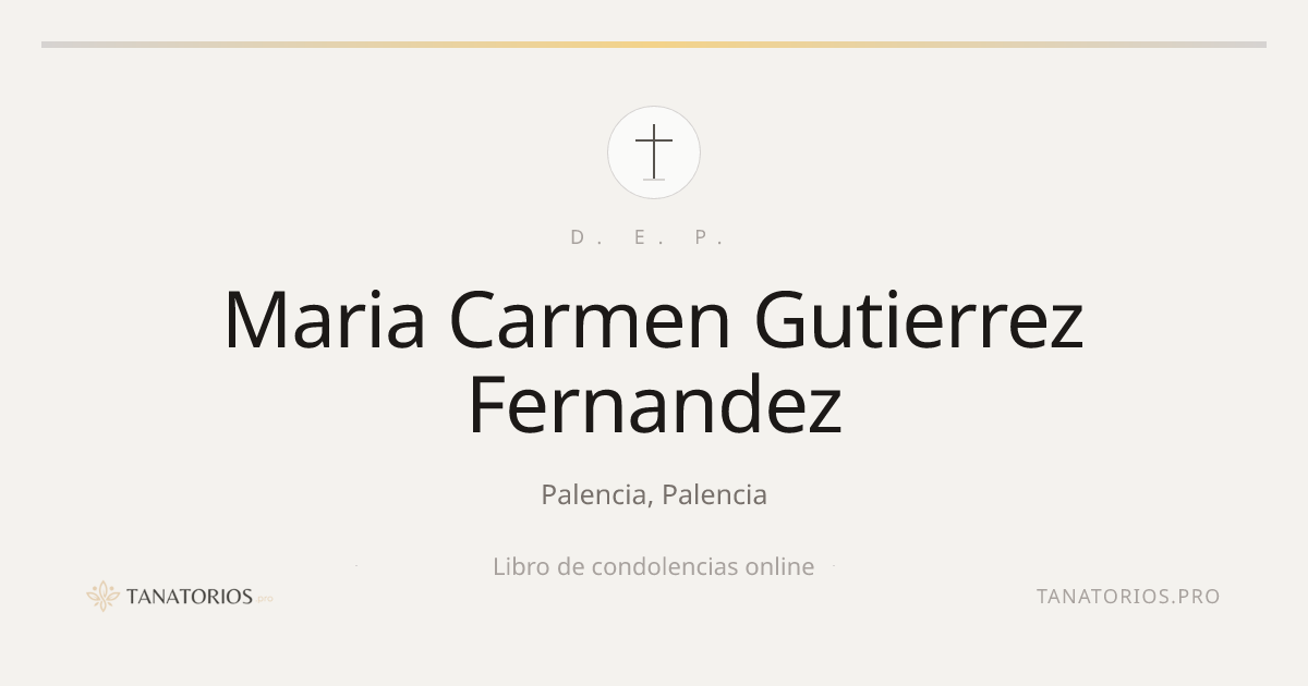 Memorial de Maria Carmen Gutierrez Fernandez