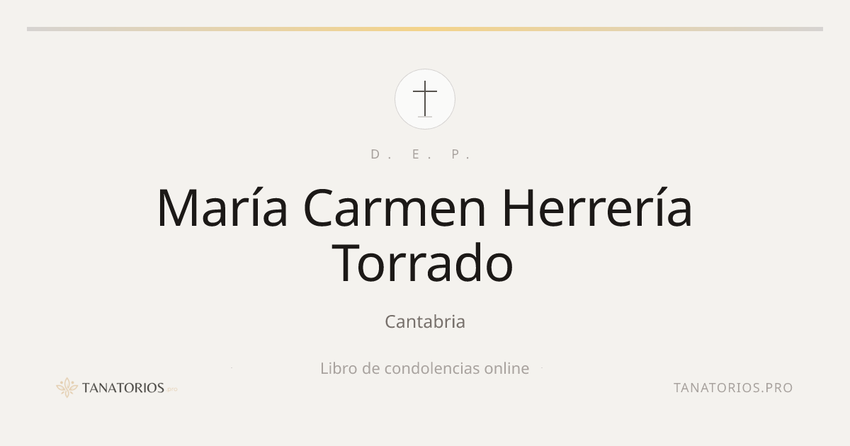 Memorial de María Carmen Herrería Torrado