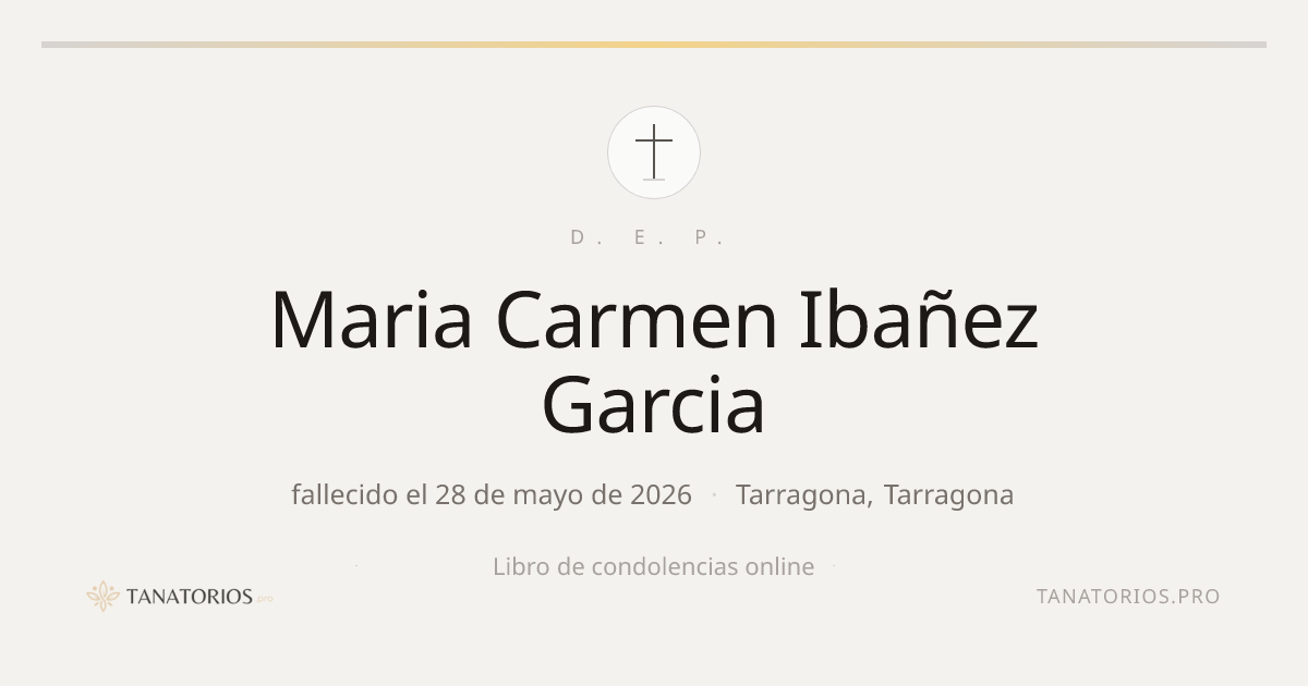 Memorial de Maria Carmen Ibañez Garcia