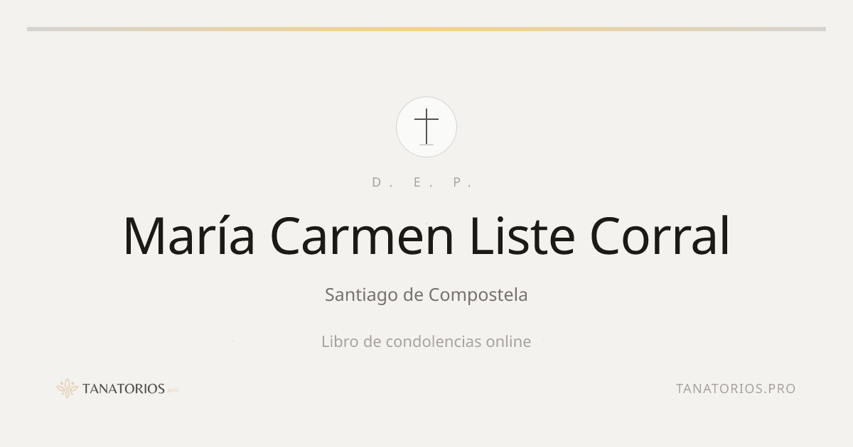 Memorial de María Carmen Liste Corral