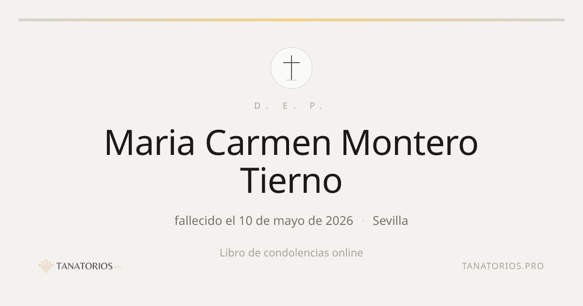 Memorial de Maria Carmen Montero Tierno