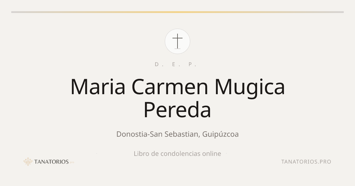 Memorial de Maria Carmen Mugica Pereda