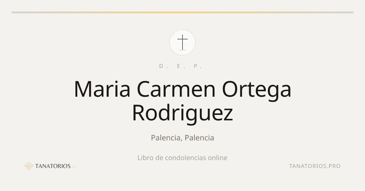 Memorial de Maria Carmen Ortega Rodriguez