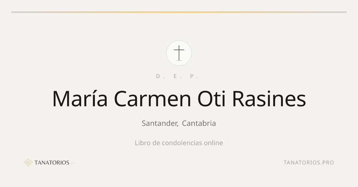 Memorial de María Carmen Oti Rasines