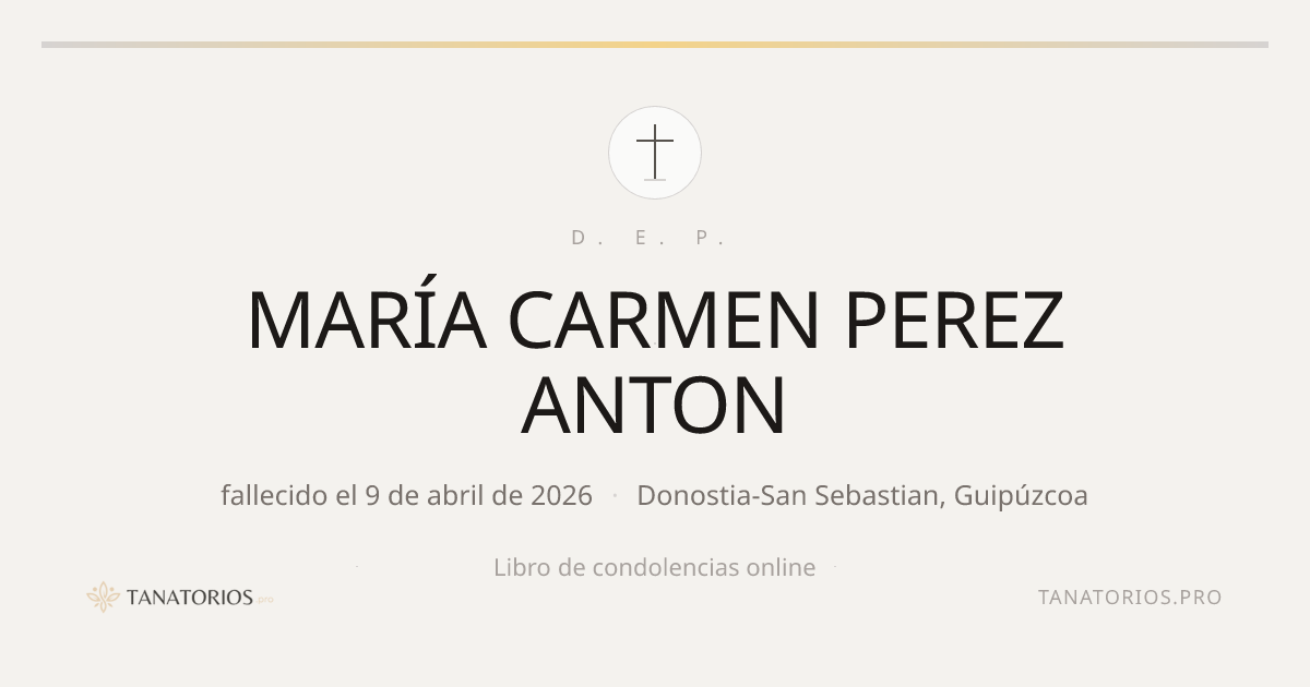 Memorial de MARÍA CARMEN PEREZ ANTON