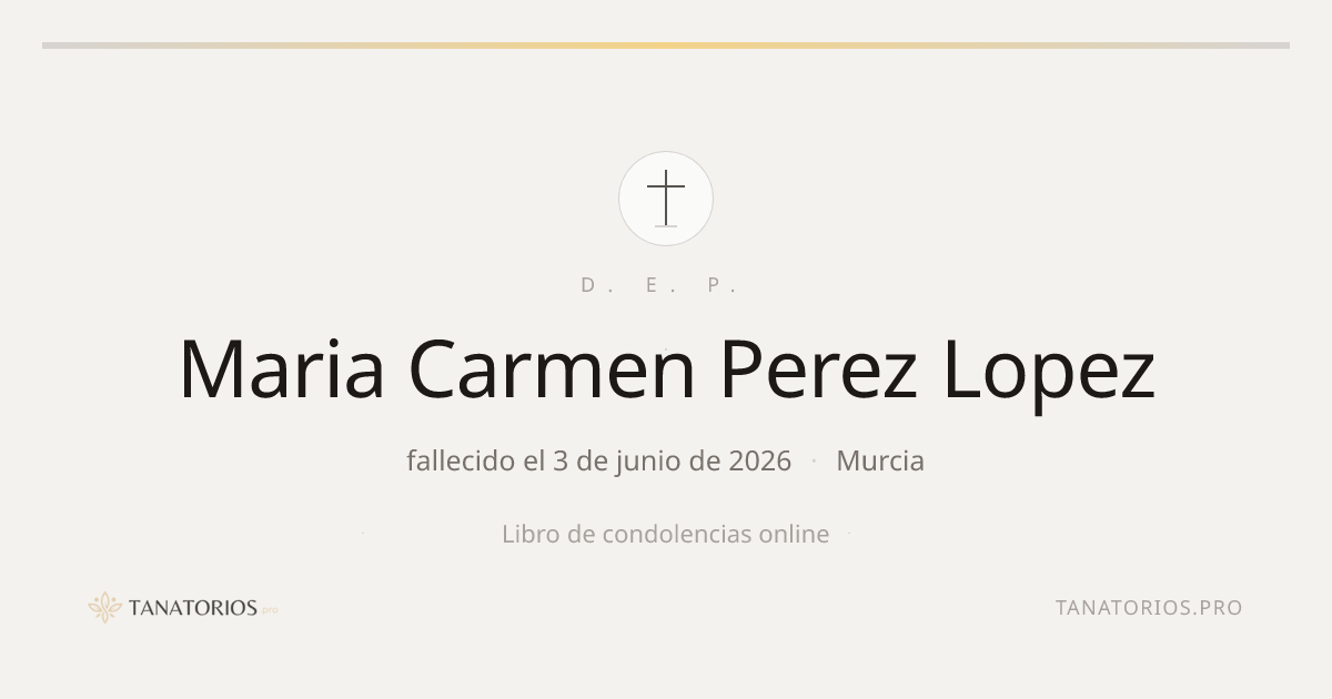 Memorial de Maria Carmen Perez Lopez