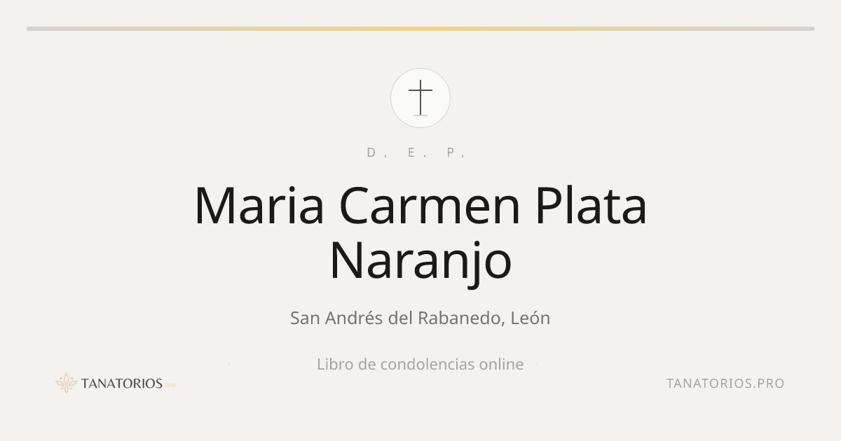 Memorial de Maria Carmen Plata Naranjo