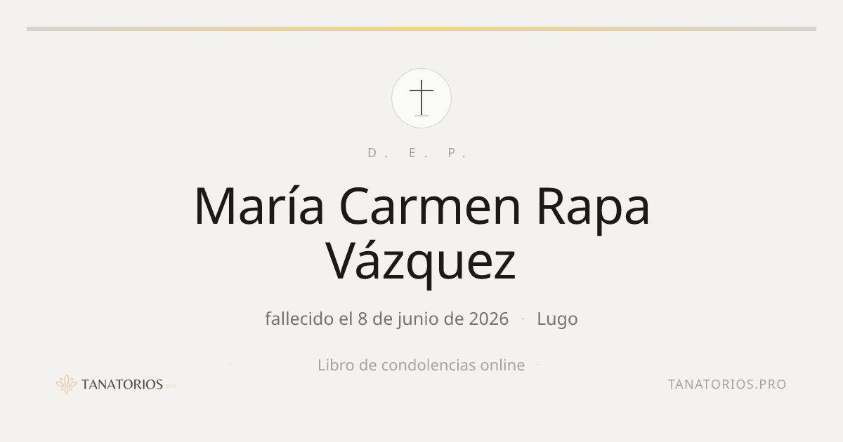 Memorial de María Carmen Rapa Vázquez