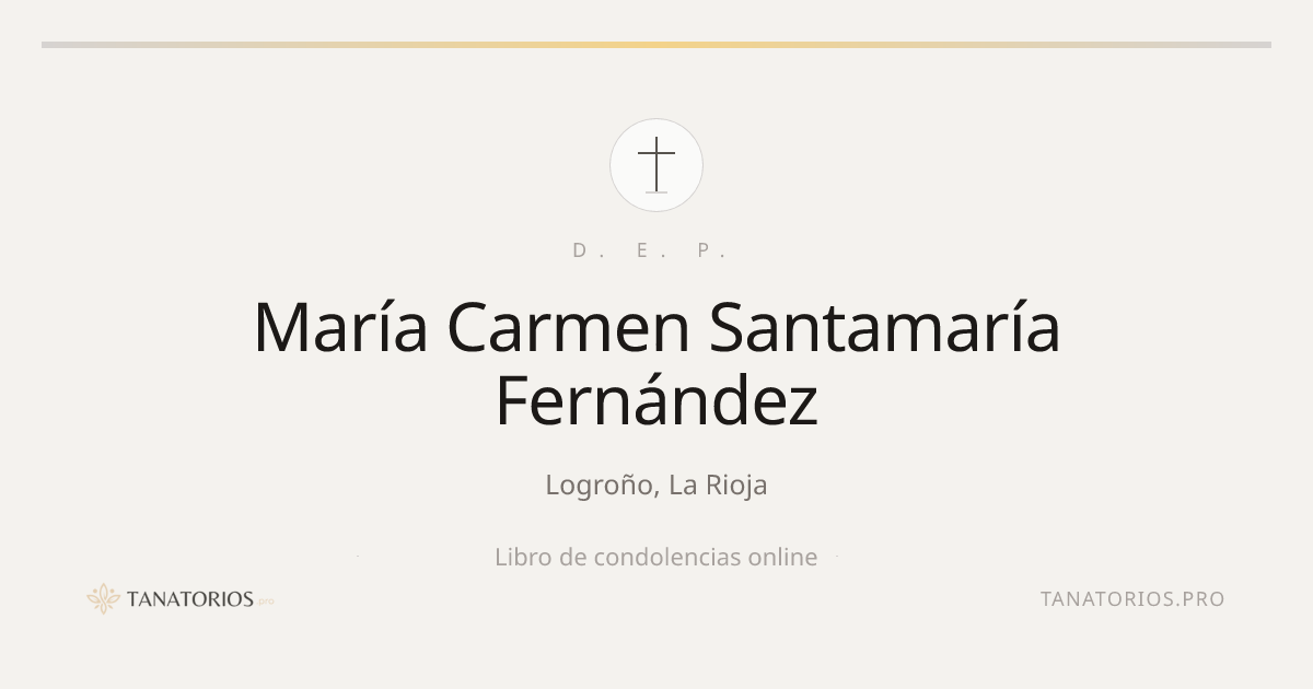 Memorial de María Carmen Santamaría Fernández