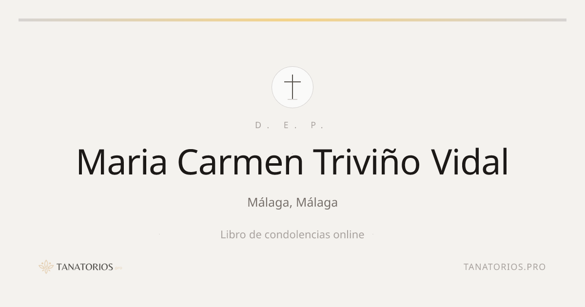 Memorial de Maria Carmen Triviño Vidal