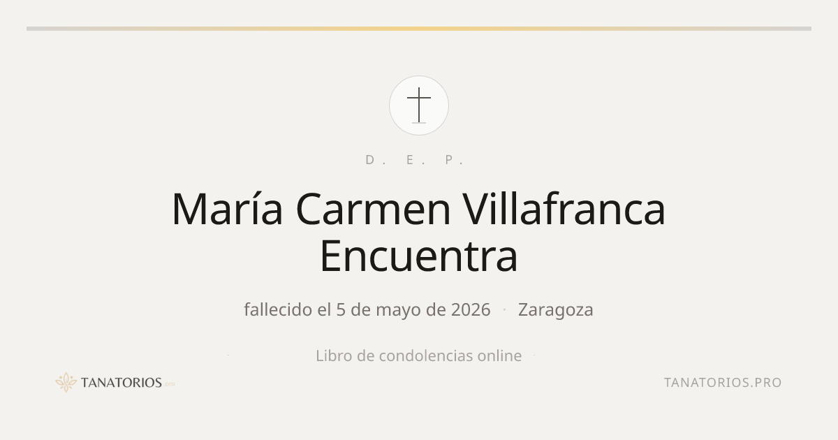 Memorial de María Carmen Villafranca Encuentra