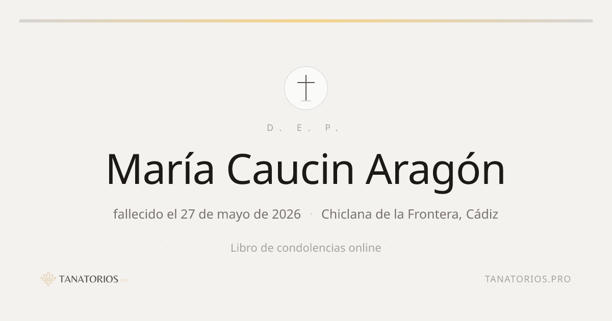 Memorial de María Caucin Aragón