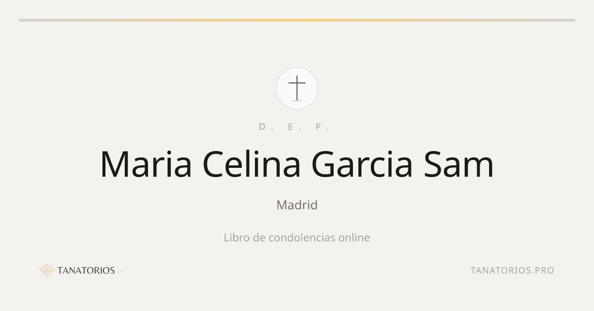 Memorial de Maria Celina Garcia Sam