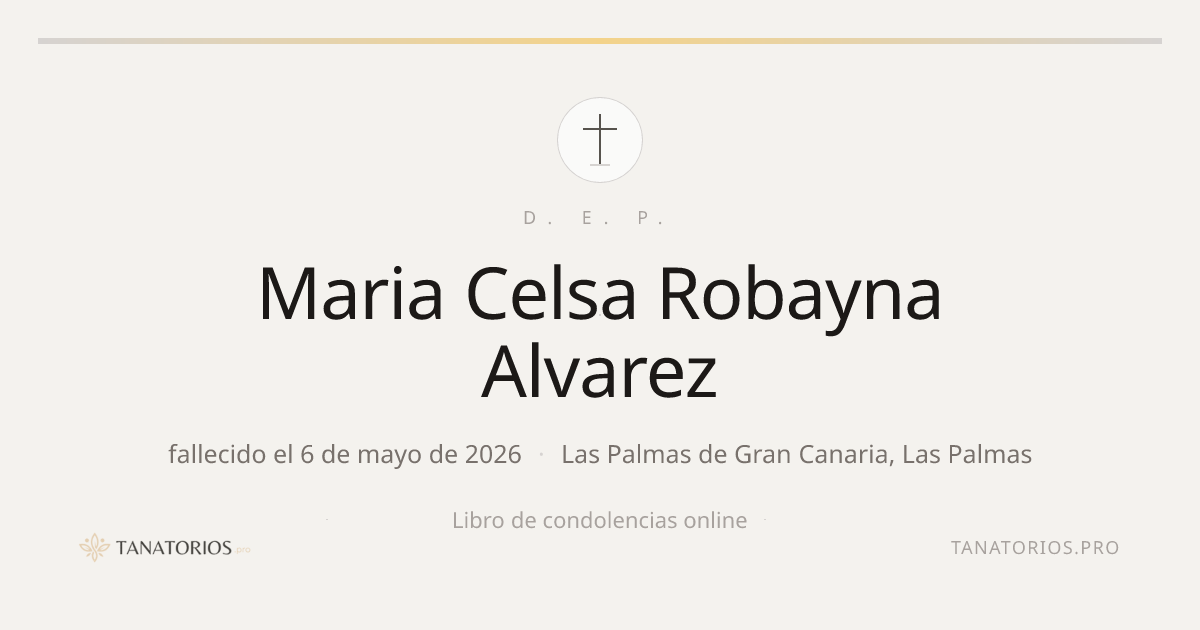 Memorial de Maria Celsa Robayna Alvarez