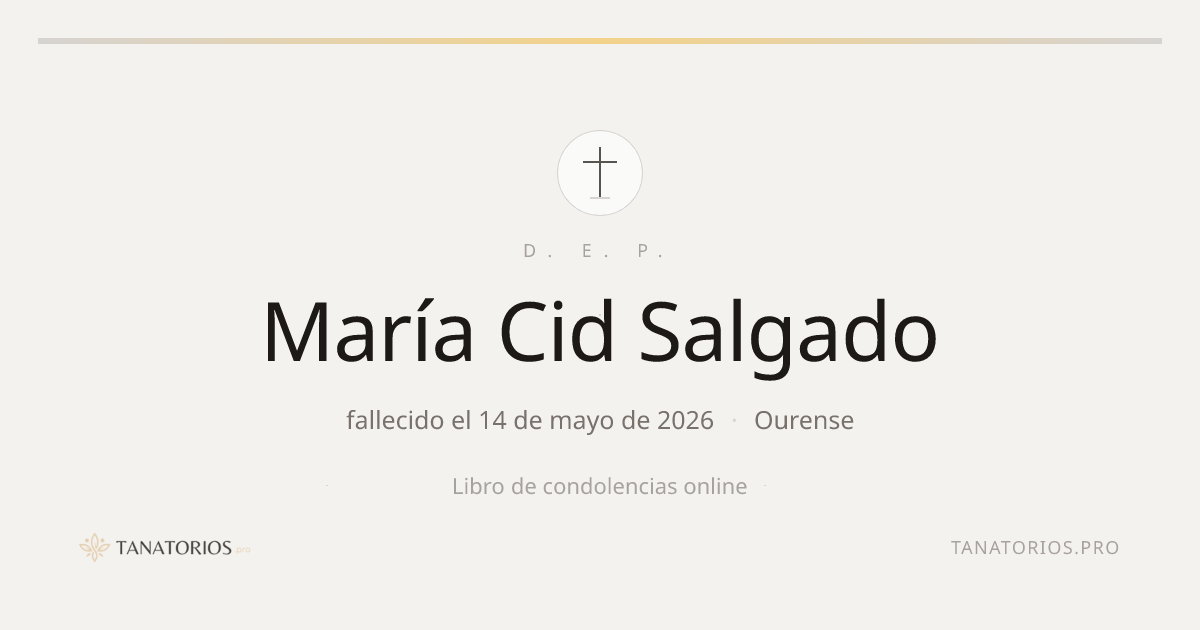 Memorial de María Cid Salgado