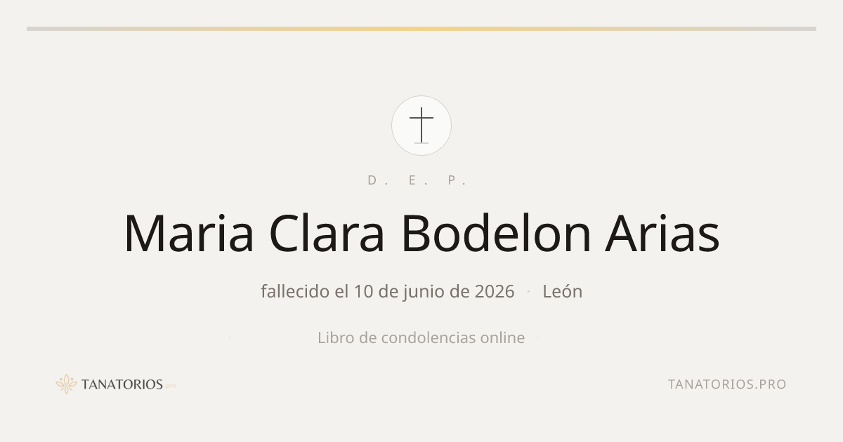 Memorial de Maria Clara Bodelon Arias