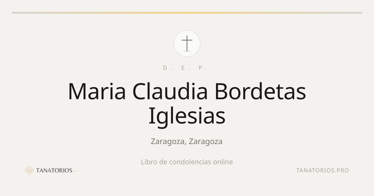 Memorial de Maria Claudia Bordetas Iglesias