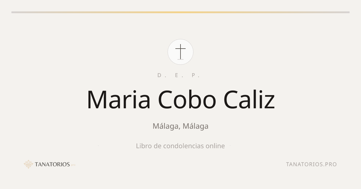 Memorial de Maria Cobo Caliz