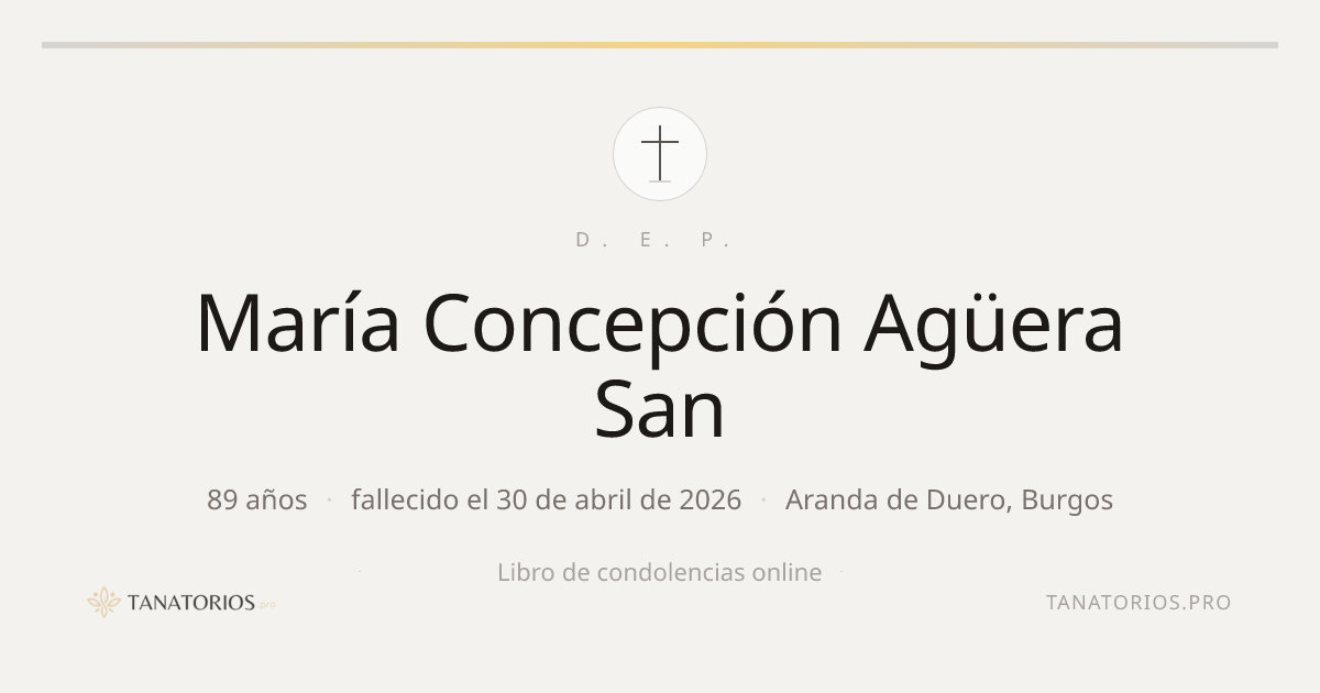 Memorial de María Concepción Agüera San