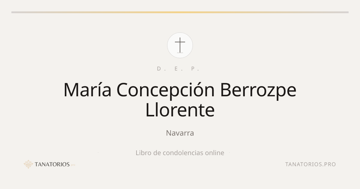 Memorial de María Concepción Berrozpe Llorente