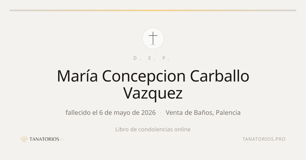 Memorial de María Concepcion Carballo Vazquez
