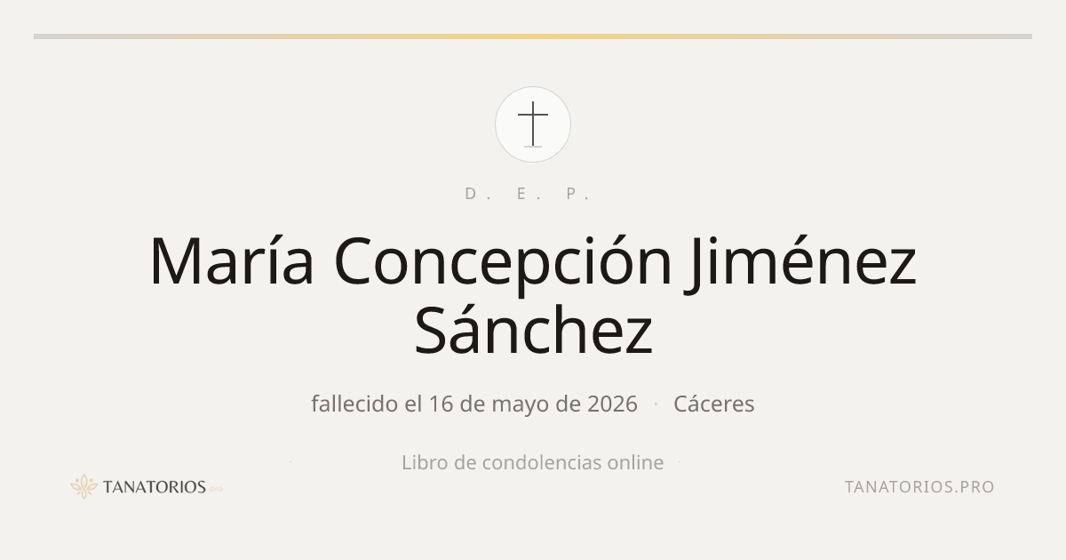 Memorial de María Concepción Jiménez Sánchez