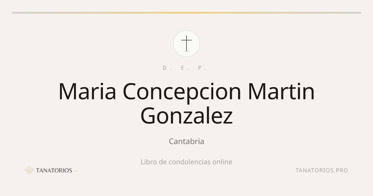 Memorial de Maria Concepcion Martin Gonzalez