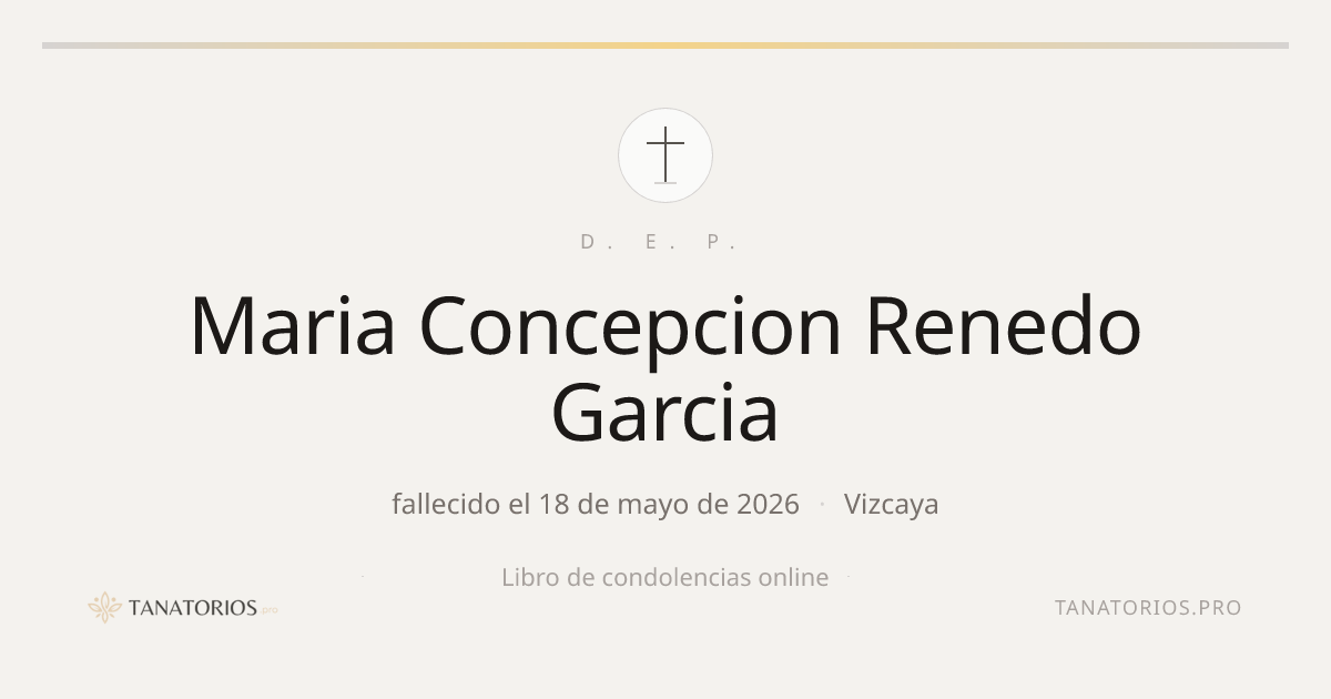 Memorial de Maria Concepcion Renedo Garcia