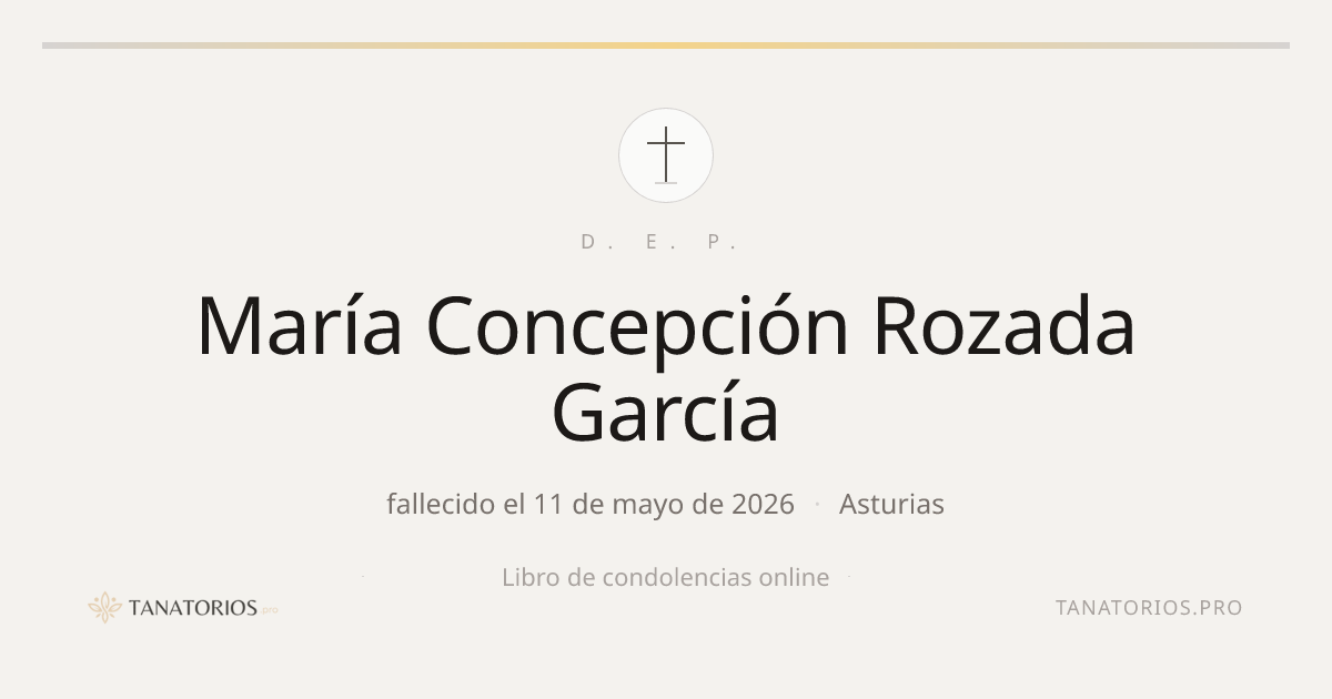 Memorial de María Concepción Rozada García