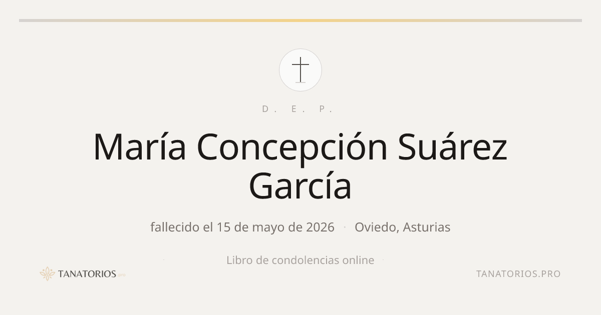 Memorial de María Concepción Suárez García