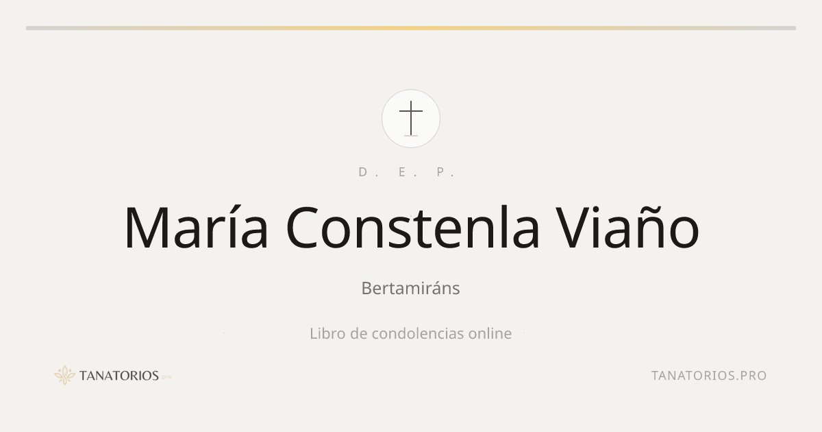 Memorial de María Constenla Viaño