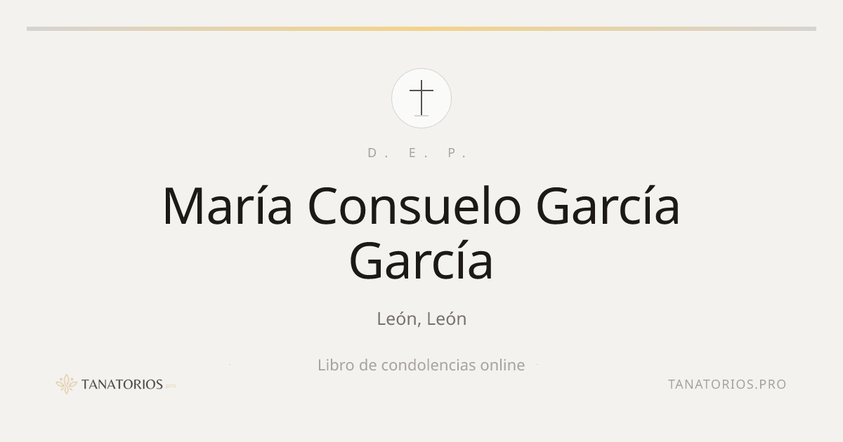 Memorial de María Consuelo García García