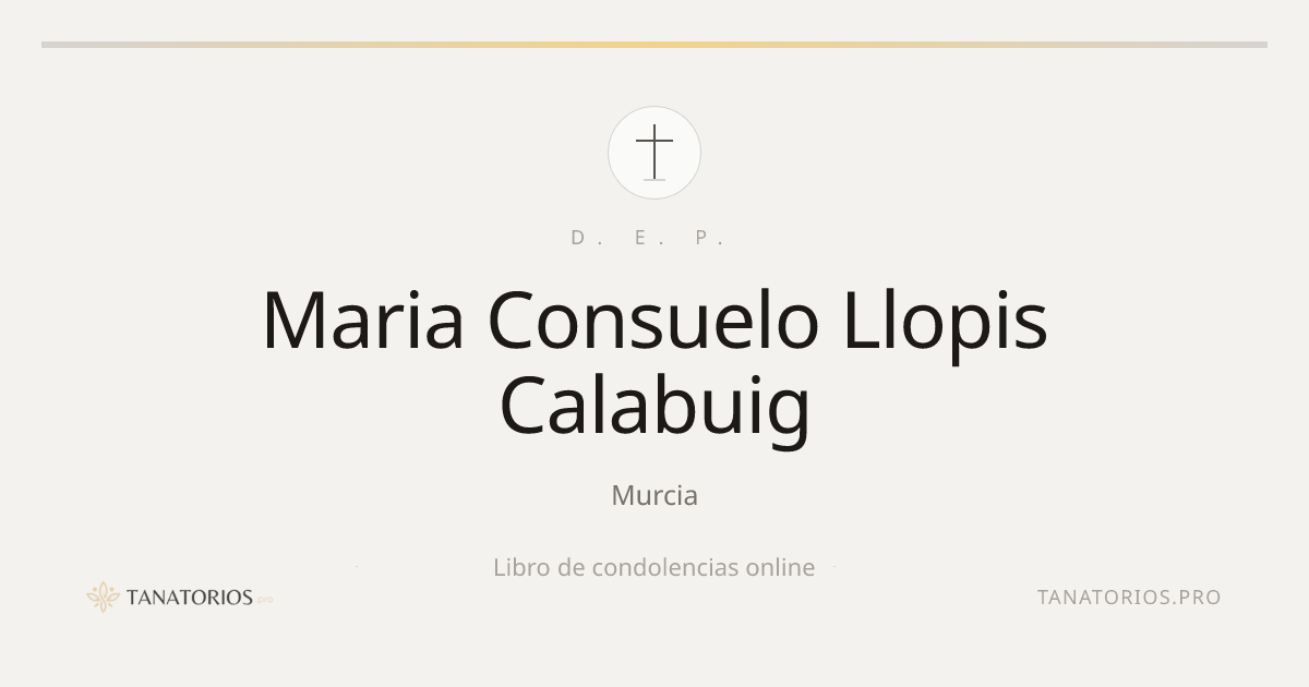 Memorial de Maria Consuelo Llopis Calabuig