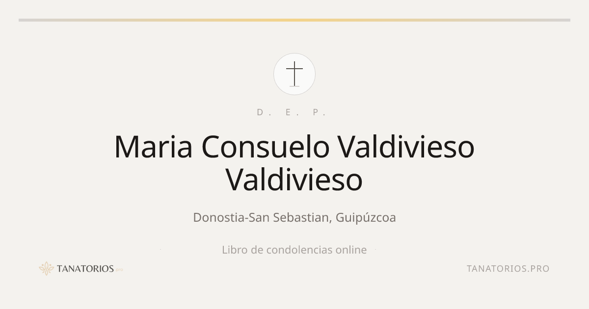 Memorial de Maria Consuelo Valdivieso Valdivieso