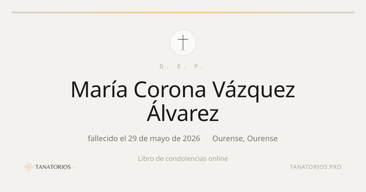 Memorial de María Corona Vázquez Álvarez