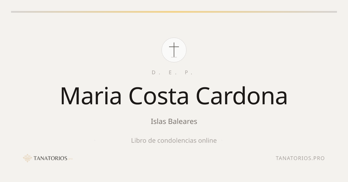 Memorial de Maria Costa Cardona