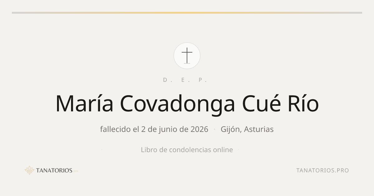 Memorial de María Covadonga Cué Río