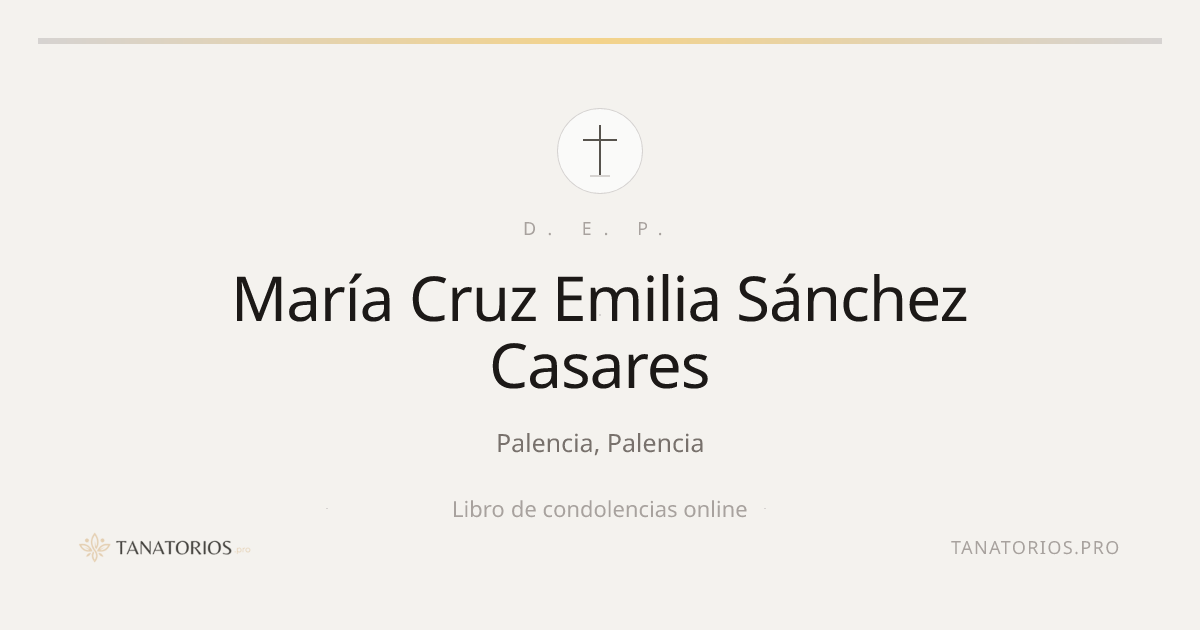 Memorial de María Cruz Emilia Sánchez Casares