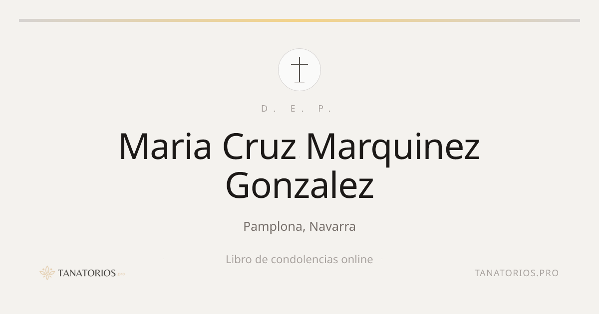 Memorial de Maria Cruz Marquinez Gonzalez