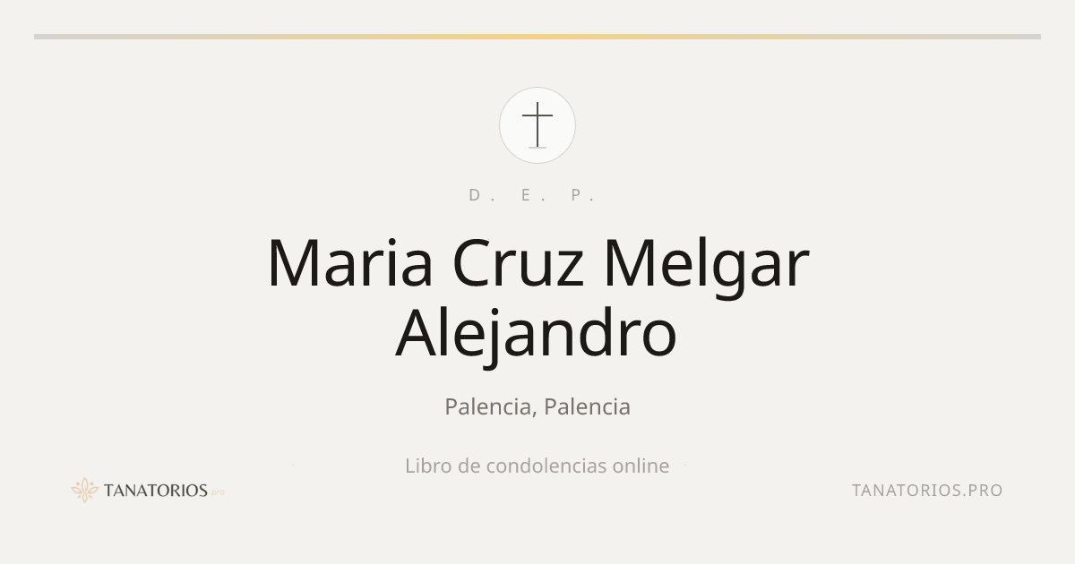 Memorial de Maria Cruz Melgar Alejandro