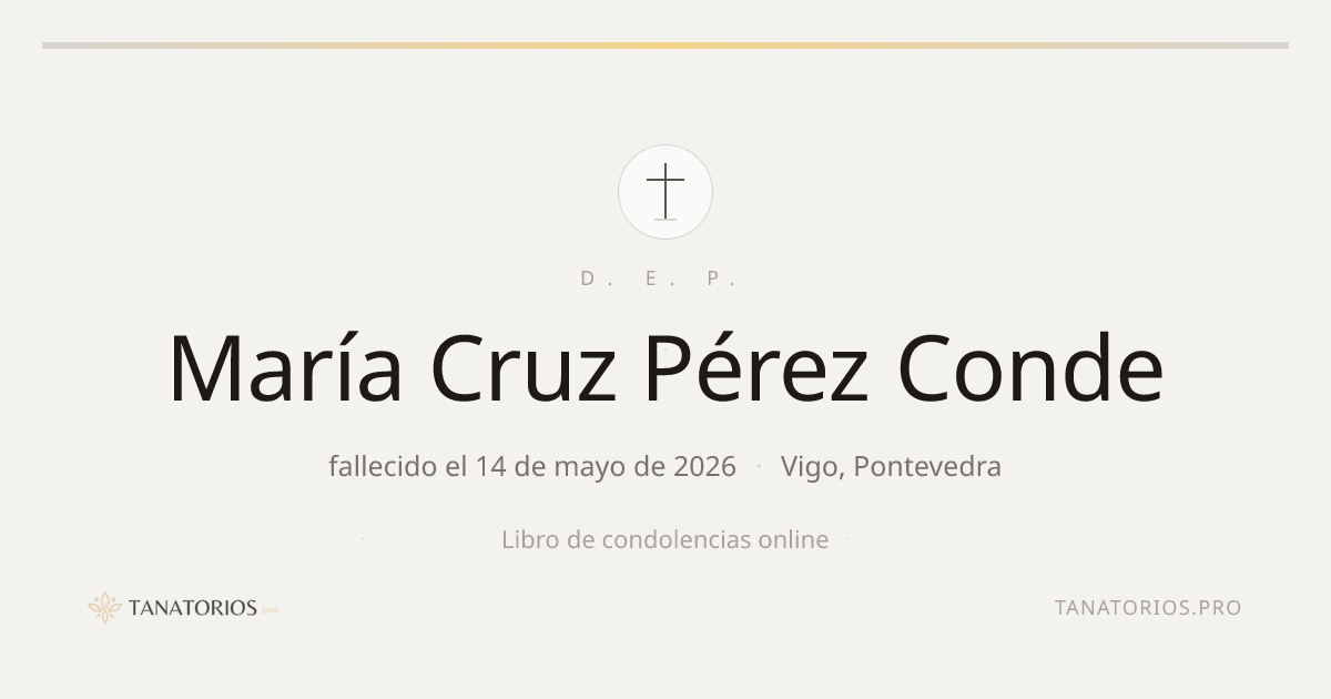 Memorial de María Cruz Pérez Conde
