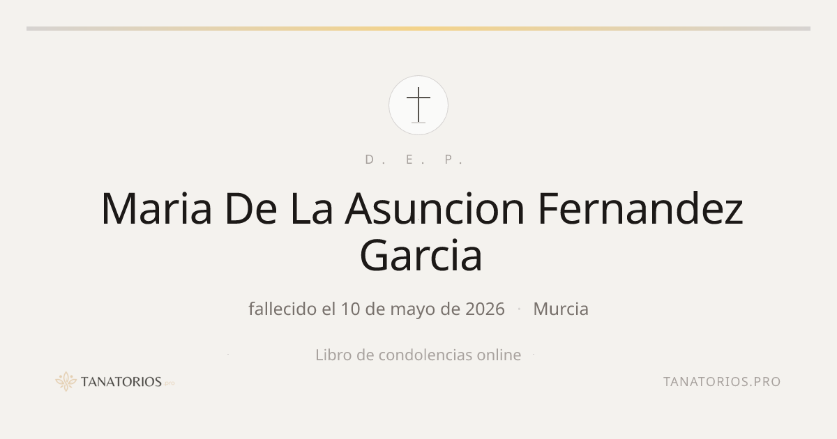 Memorial de Maria De La Asuncion Fernandez Garcia
