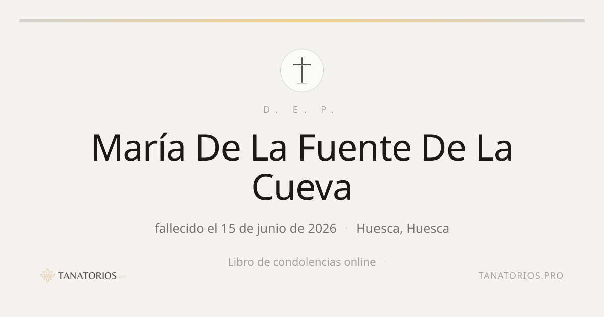 Memorial de María De La Fuente De La Cueva