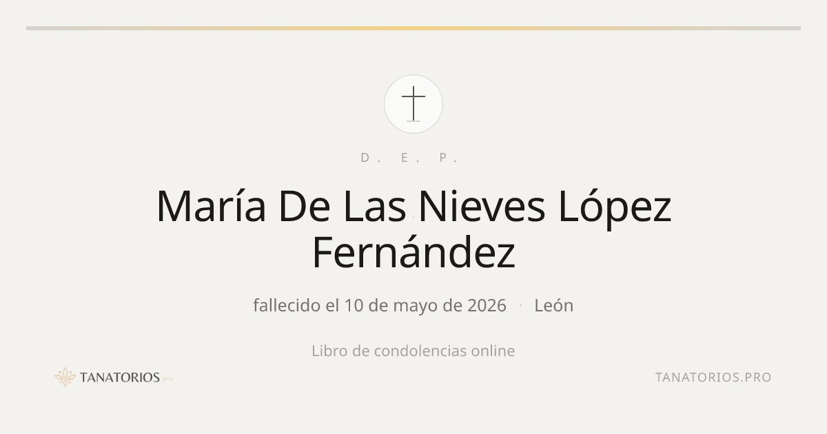 Memorial de María De Las Nieves López Fernández