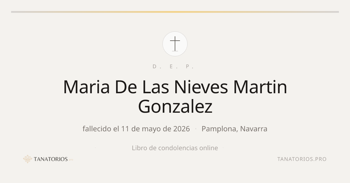 Memorial de Maria De Las Nieves Martin Gonzalez