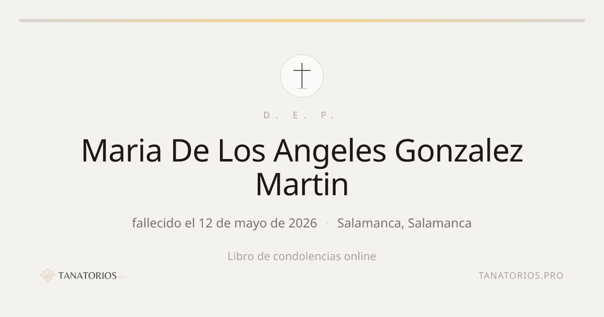 Memorial de Maria De Los Angeles Gonzalez Martin