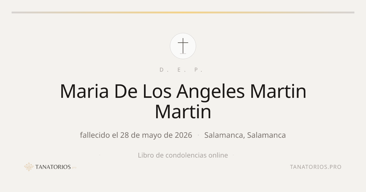 Memorial de Maria De Los Angeles Martin Martin