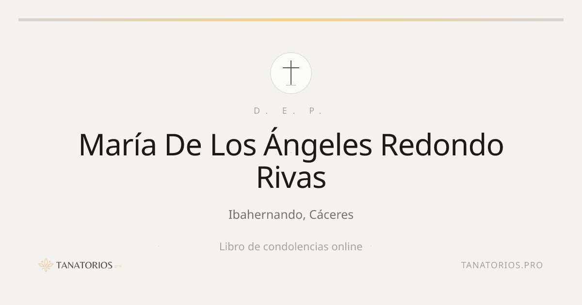 Memorial de María De Los Ángeles Redondo Rivas