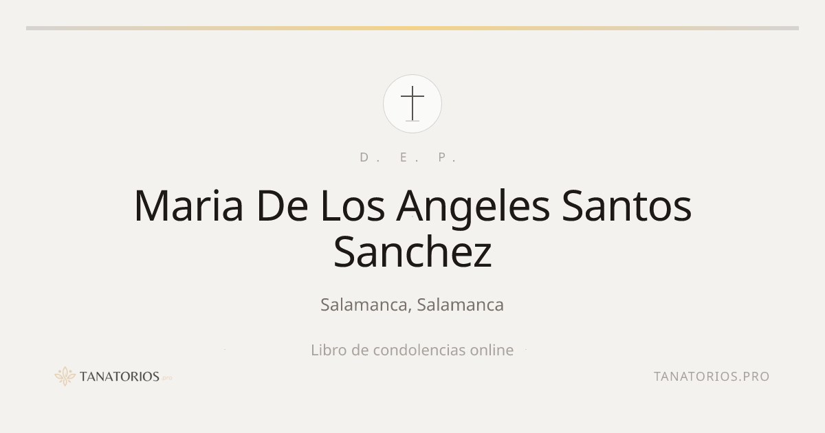 Memorial de Maria De Los Angeles Santos Sanchez