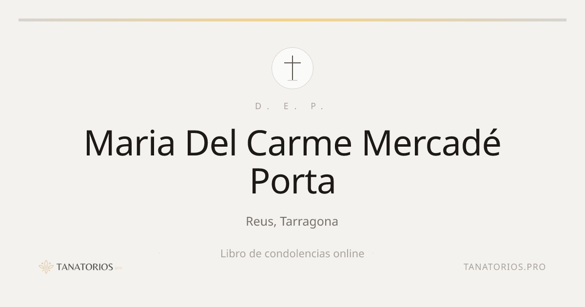 Memorial de Maria Del Carme Mercadé Porta